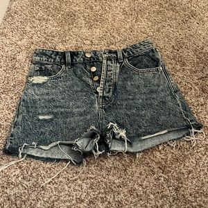Acid Wash Denim Shorts